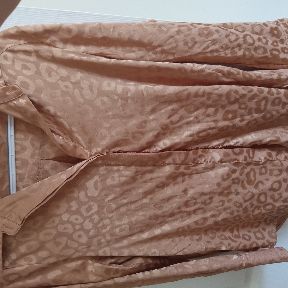Blouses Leopard Print Satin Small